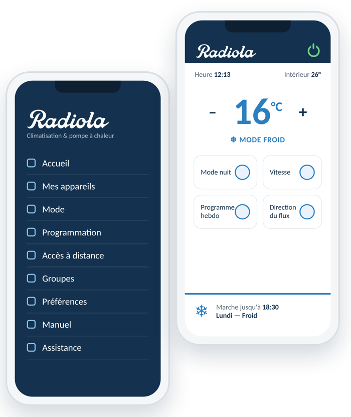 Application Radiola sur smartphone